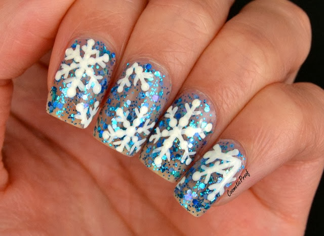 Christmas SNS Nails with Snowflakes - wide 1