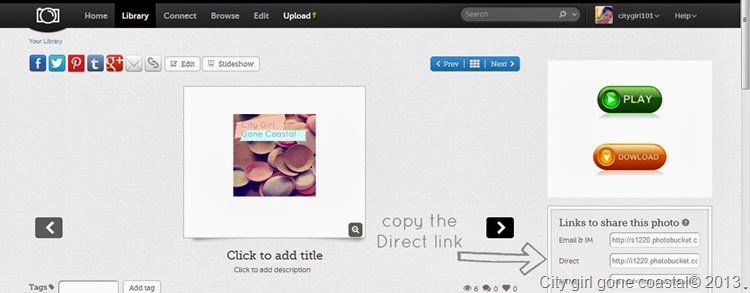 copying direct link for blog button