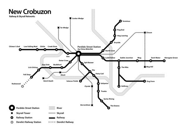 New Crobuzon railway map