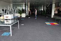 Before the floods - office all packed up
