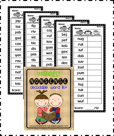 nonsense word list