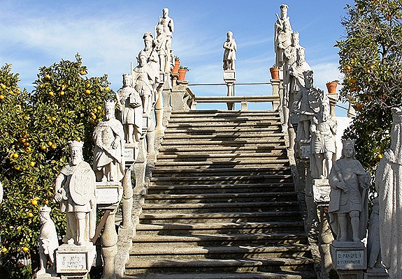 Portugal - Castelo Branco - Jardim do Paço Episcopal - escadaria dos reis - Glória Ishizaka