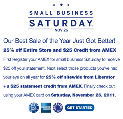 $25 Credit from AMEX for Shopping at Liberator