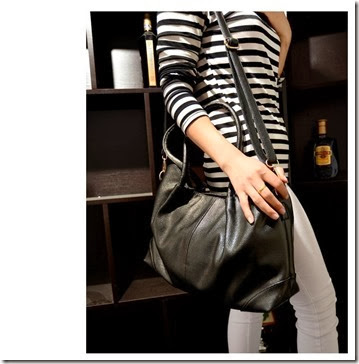 BI 1444 BLACK (186.000)-Material PU Leather Bottom Width 44 Cm Height 25 Cm Thickness 11 Cm Adjustable Long Strap Weight 0.9