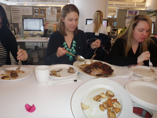 Deputy editor health and beauty Olessa Pindak digs in