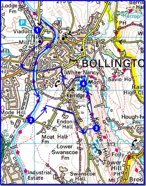 A Bollington circuit - 8 km, 250 metres ascent, 2 hours