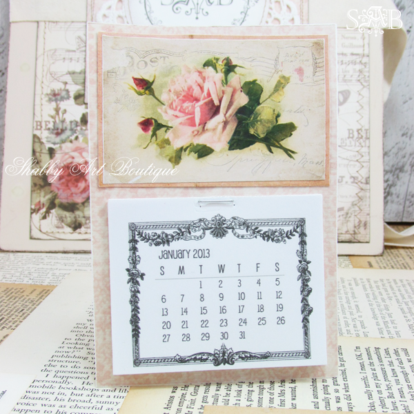 Shabby Art Boutique - vintage fridge Calendar download 2