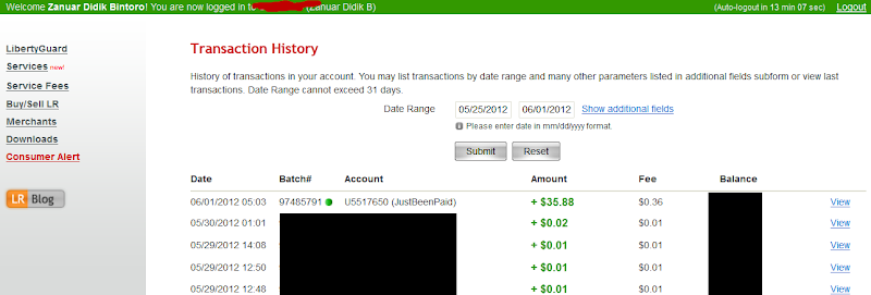 Bukti Pembayaran Justbeenpaid $35,88 (Pembayaran ketiga) Bukti Pembayaran Justbeenpaid $35,88 (Pembayaran ketiga)