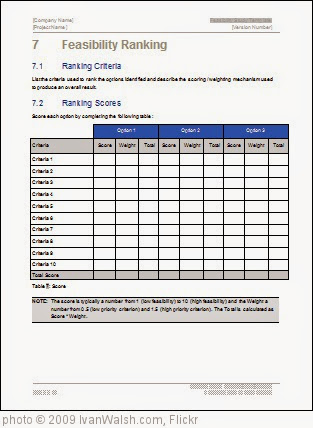 'Feasibility Study Template - Feasibility Assessment' photo (c) 2009, IvanWalsh.com - license: https://creativecommons.org/licenses/by/2.0/