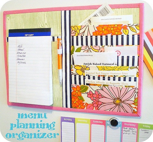 menu planning organizer tutorial