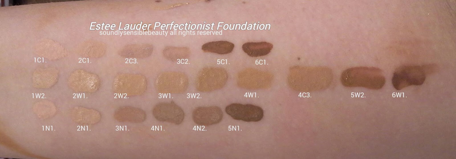 Estee Lauder Foundation Chart