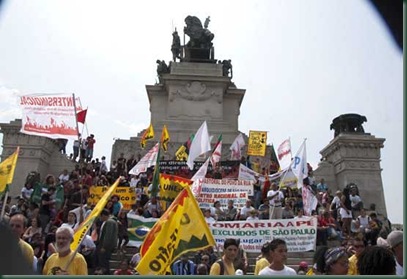 O Bloco da Saci da Bixiga na 14ª Romária a Pé Grito dos Excluidos de São Paulo. . Da Praça da Sé ao Monumento da Independência. São Paulo, SP. Fotos: Jesus Carlos.