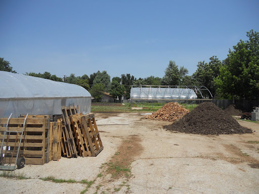 The compost pile on the right is made from, among other ingredients, leftover grains from Mother's Brewing Company.
(Photo credit: Samuel Crowe)