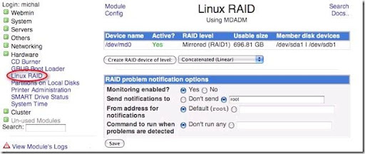 mdadm gui