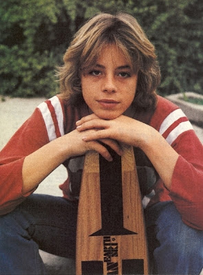 Actor Leif Garrett while filming the movie "Skateboard"