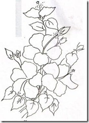 risco flor pintura em tecido 8