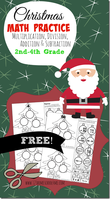 FREE Christmas Math Worksheets (Cut and Paste ...