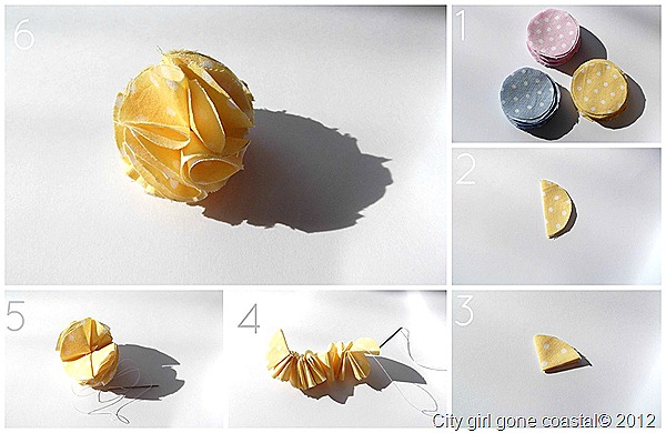 how to make a fabric puff ball