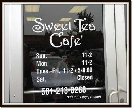 sweet tea cafe door framed