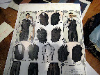 A card at Al's Attire outlining the options for vests.