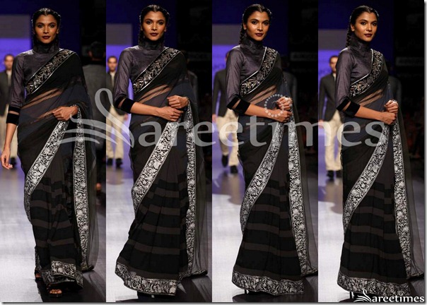 Manish_Malhotra_Black_Sari