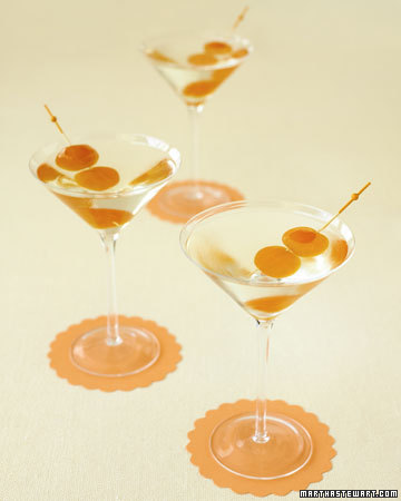 Citrus-flavored vodka celebrates winter, when citrus fruits are at their peak. The recipe is simple and calls for 2 candied clementines, 6 ounces of citrus-flavored vodka and 2 ounces of triple sec.