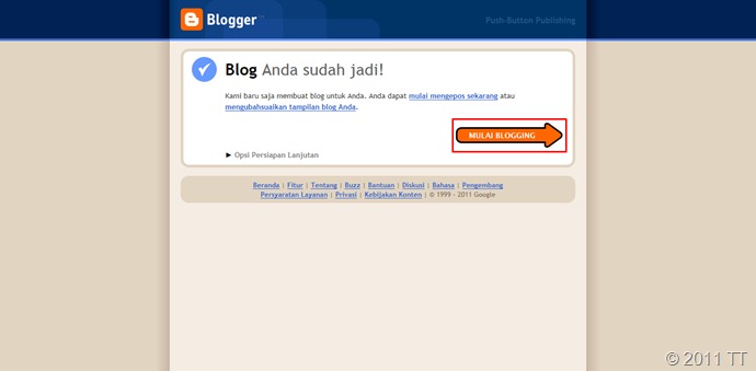 Membuat blog baru