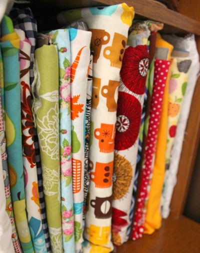 cereal boxes into bolts of fabric