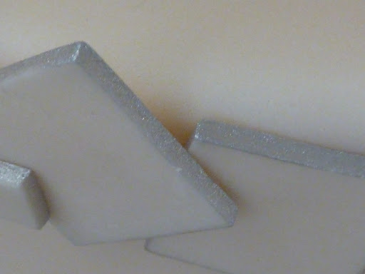 Subtle shimmery silver.
