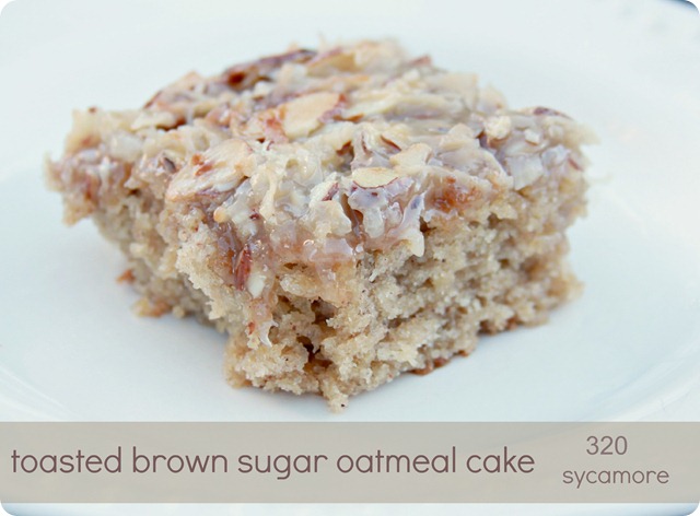 toasted brown sugar oatmeal cake