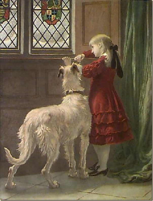 Briton Rivière, Fillette et son chien Briton Rivière, Fillette et son chien