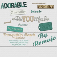 Tranquility Beach - Word art