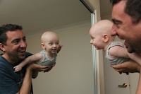 Mirror baby has a cool daddy too