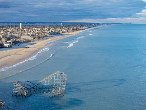 Aerial view of Seaside Heights after Hurricane Sandy. Photo: George Steinmetz / National Geographic