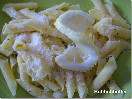 Garganelli al limone Garganelli al limone
