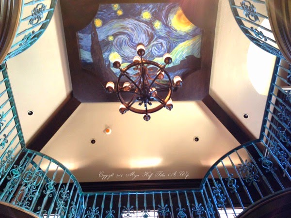 Starry Sky ceiling in 2 story library.jpg Starry Sky ceiling in 2 story library