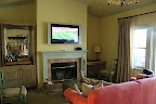 Yup, Scott watching the Stamford football game in our spacious, yet cozy digs. Yup, Scott watching the Stamford football game in our spacious, yet cozy digs.