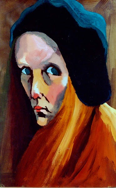 Patricia Lister Kennedy - Self-portrait from distorted mirror