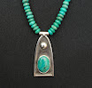 Chrysocolla Pendant w/Turquoise Necklace.....$165