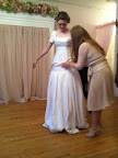 …it converts to an A-line dress. Remove the skirt…