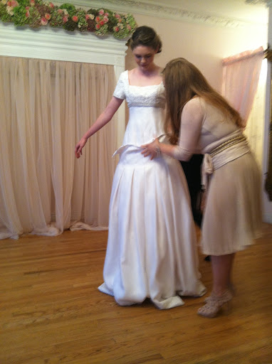 …it converts to an A-line dress. Remove the skirt…