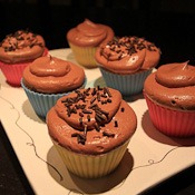 Vinalla and Chocolate Cupcake