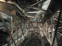 Looking up into the Statue of Liberty.