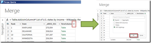 Expand columns