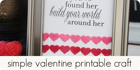 simple valentine printable