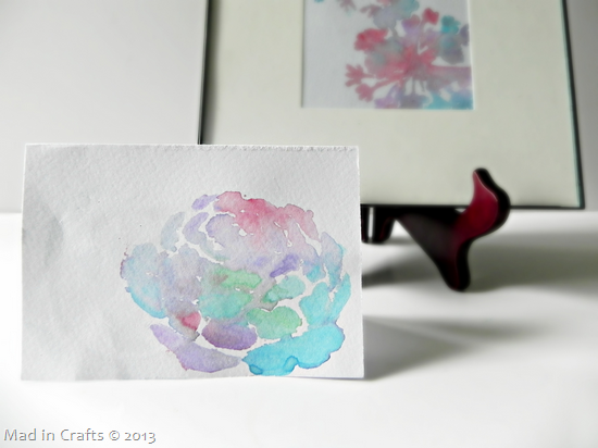 Stenciled Watercolor Card