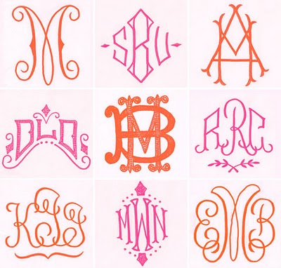 I can't get enough of her amazing monograms. I can't get enough of her amazing monograms.