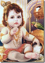 Lord Krishna with parrot