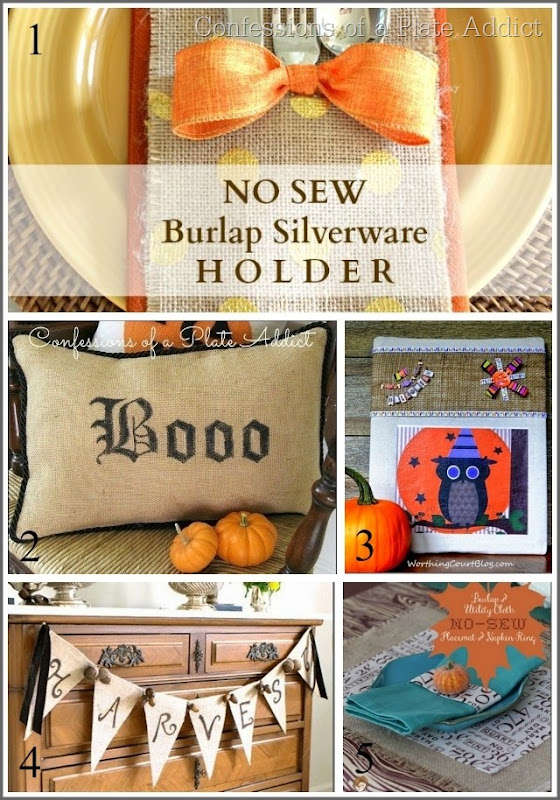 CONFESSIONS OF A PLATE ADDICT 20 No-Sew Projects with Burlap CONFESSIONS OF A PLATE ADDICT 20 No-Sew Projects with Burlap