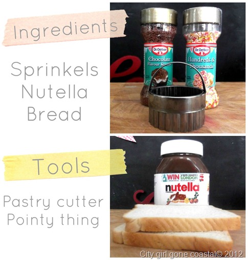 choc sprinkle bread pieces